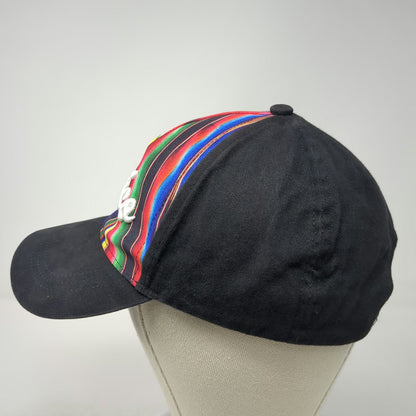 Morpho 5 Panel Black Multicolor Mexico Script Embroidery One Size Adjustable Hat