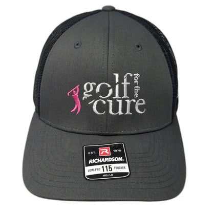 Richardson Trucker Hat Gray Size L Golf for the Cure Mapei Mesh Snapback