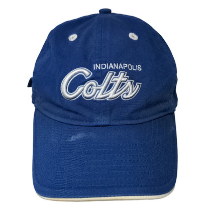 Reebok Team Apparel NFL Men's Indianapolis Colts Hat Blue OSFA 4 Autographs