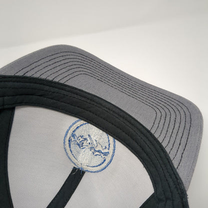 Pacific Headwear Snapback Mesh Back Trucker Hat Gray One Size Embroidered