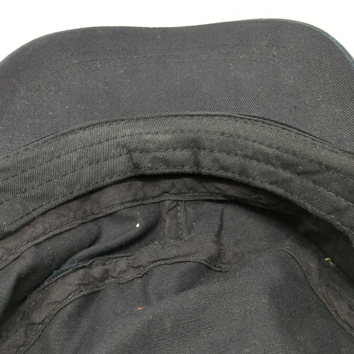 Baseball Cap Black One Size Side Pocket Slideback Adjustable Cotton Army Hat