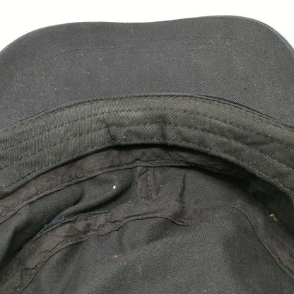 Baseball Cap Black One Size Side Pocket Slideback Adjustable Cotton Army Hat