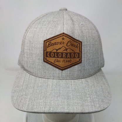 Beaver Creek Colorado Elev. 11,440 Snapback Hat Gray OS The Classics Yupoong