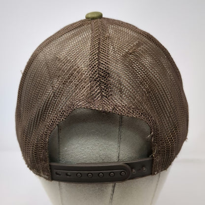 Cabela's Trucker Hat Beige Green Brown One Size Mesh Back Snapback Hunting