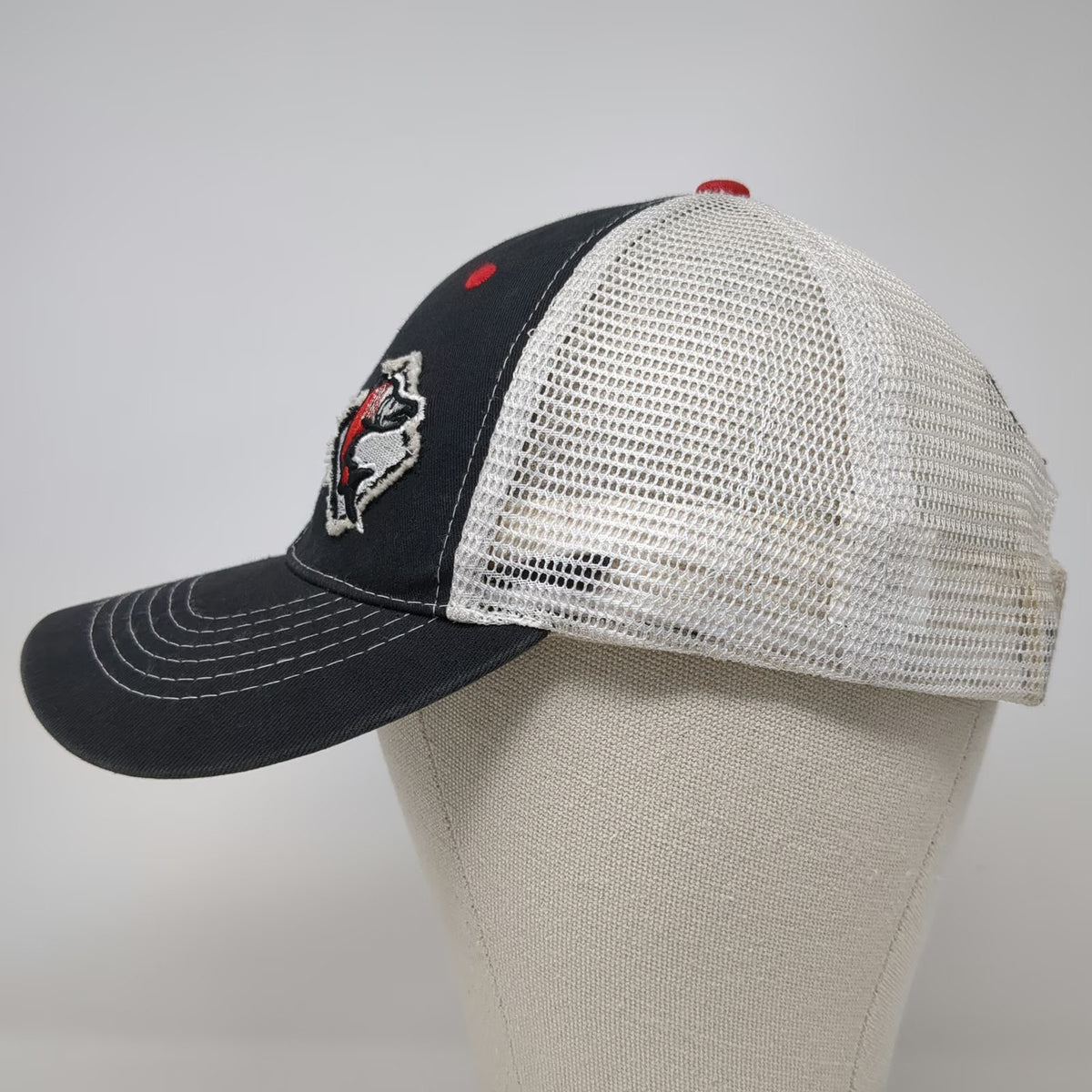 Vie Trucker Hat Black One Size Snapback Mesh Sockeye Brewing Salmon Fish Idaho