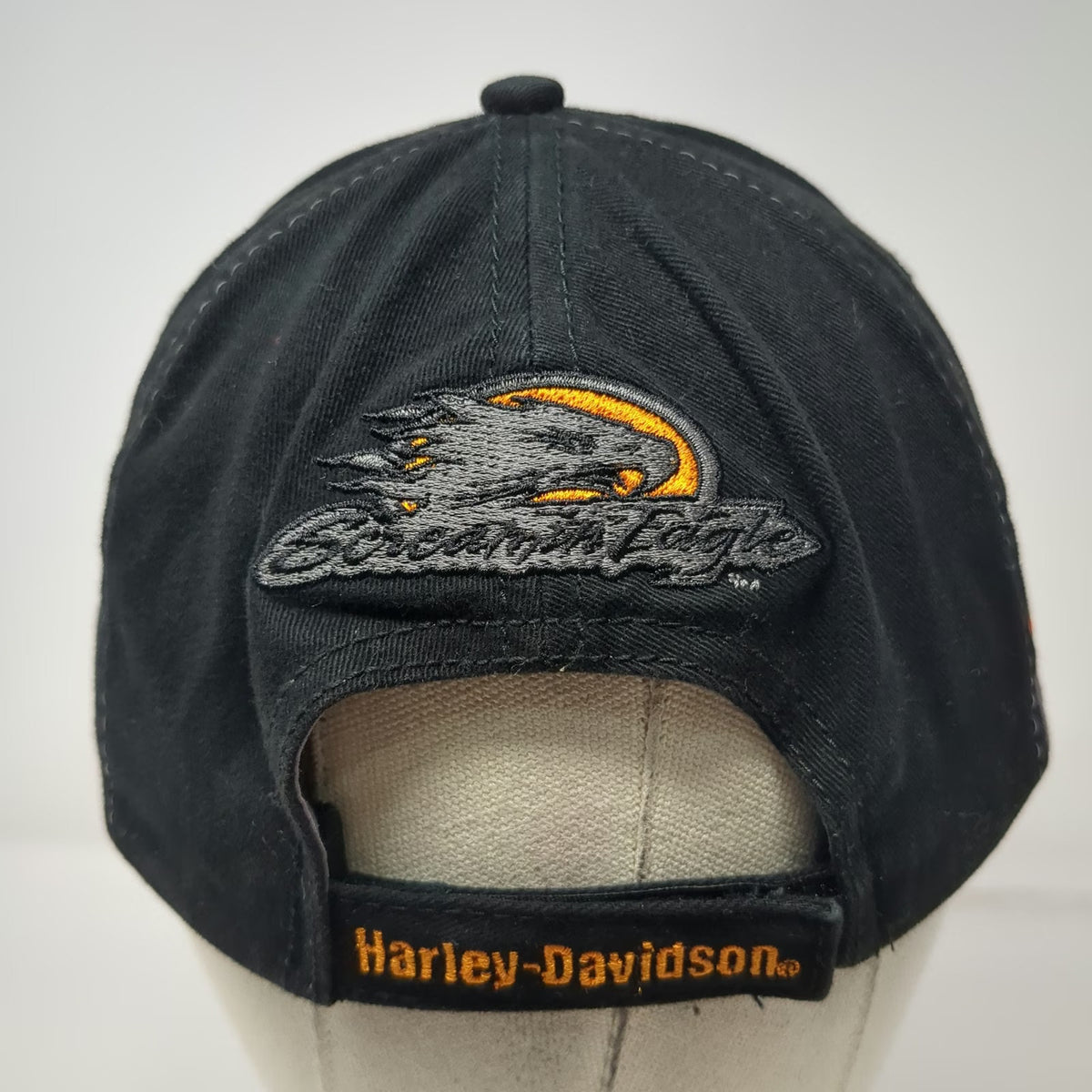 Harley-Davidson Screamin' Eagle Baseball Cap Black One Size Strapback Flame Hat