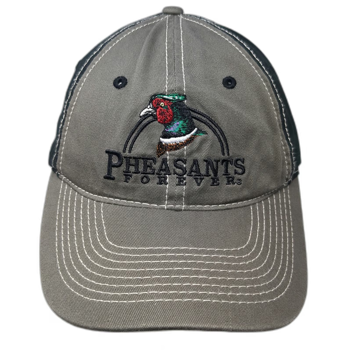 Points North Baseball Cap Gray Black One Size Pheasants Forever 1982 Cotton Hat