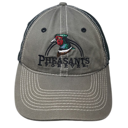 Points North Baseball Cap Gray Black One Size Pheasants Forever 1982 Cotton Hat