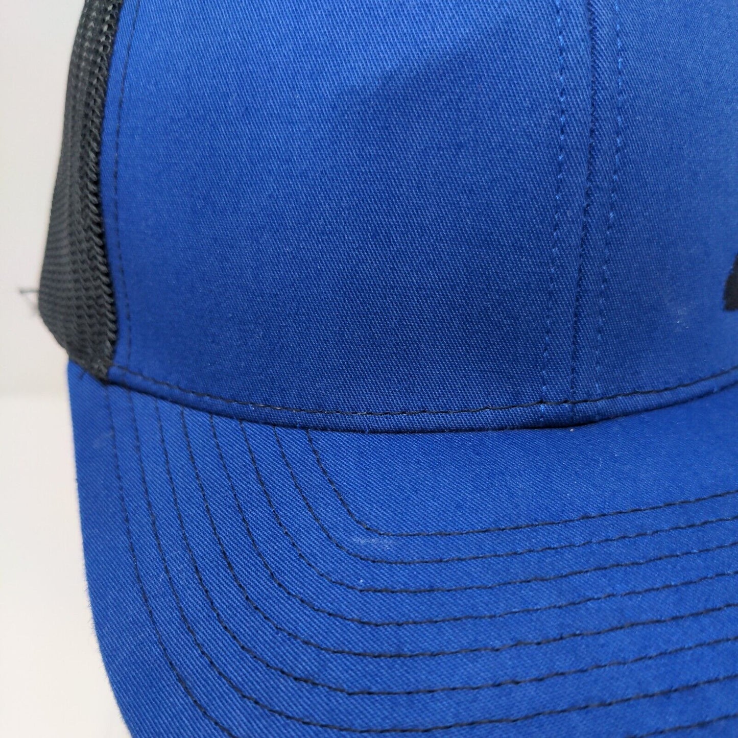 Richardson Snapback Trucker Hat Blue One Size Adjustable Embroidered Mesh Back