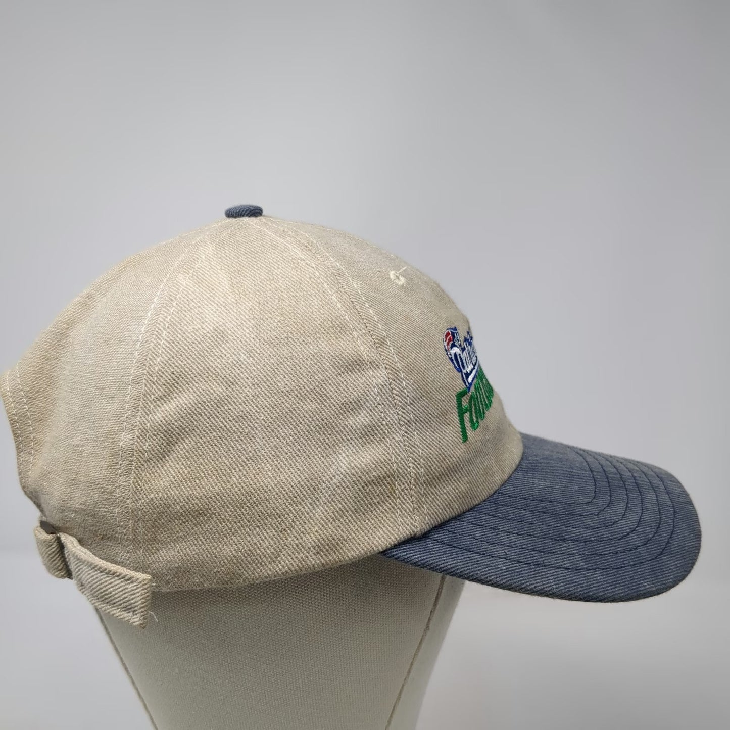 Twins Enterprise NFL Baseball Hat Beige Blue Patriots Football Weekly Vintage