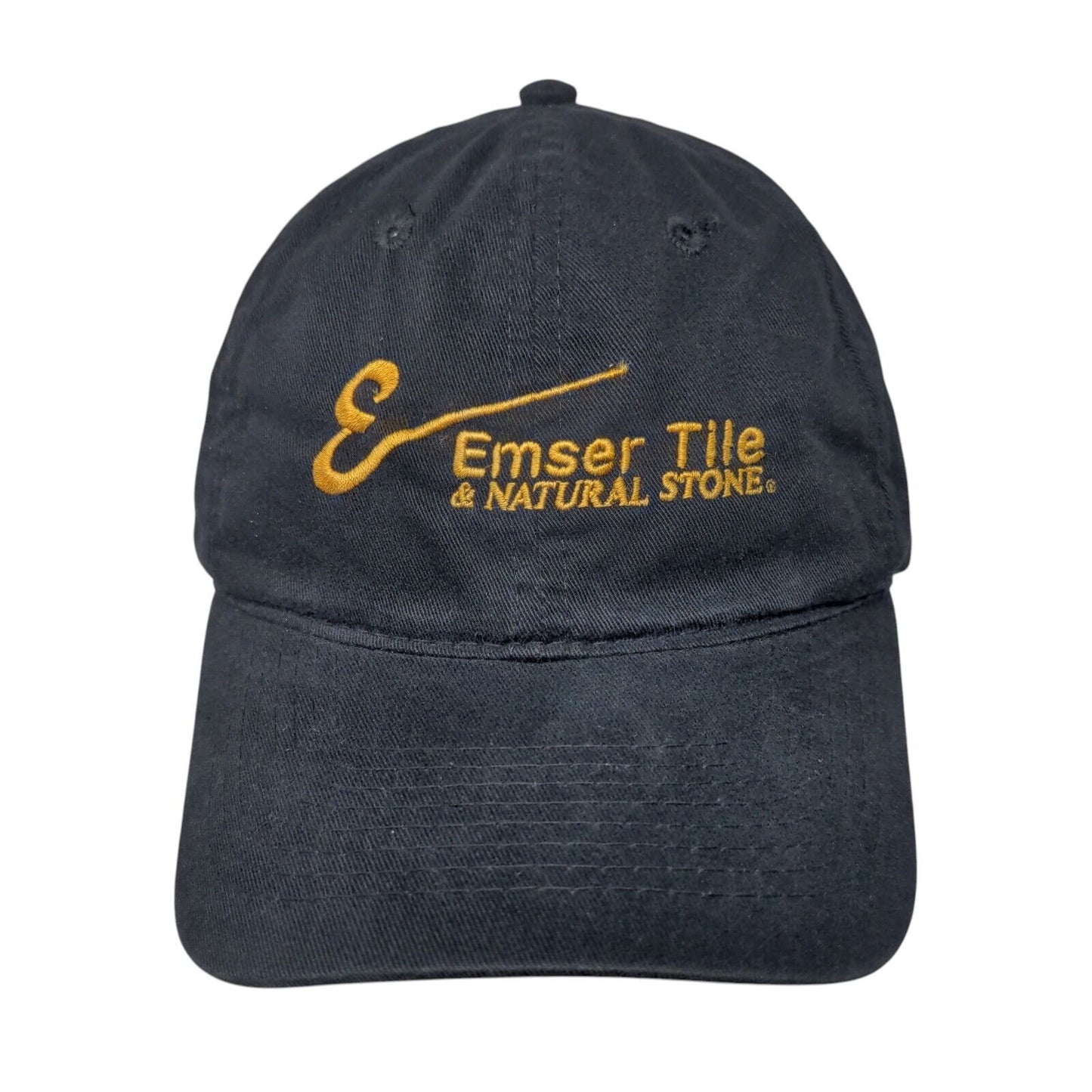 Emser Tile & Natural Stone Slideback Hat Black OSFM Embroidered Otto
