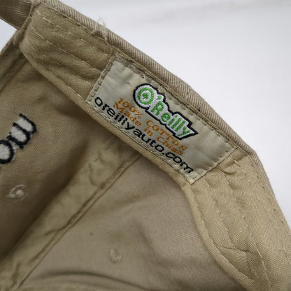 O'Reilly Auto Parts Baseball Cap Beige One Size Strapback Hat Embroidered Logo