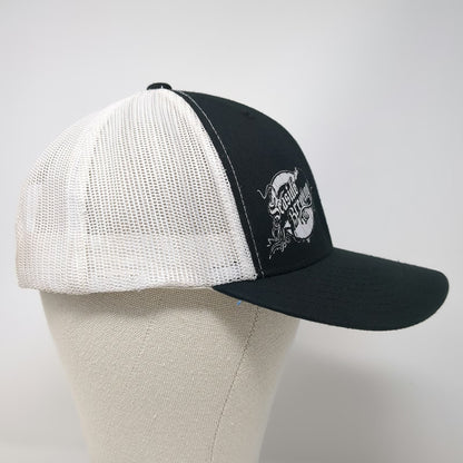 Yupoong Trucker Hat Black White One Size Seaside Brewing Co Mesh Back Snapback