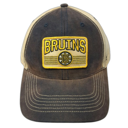 '47 Boston Bruins NHL Snapback Hat One Size Brown Tan Washed Patch Strapback