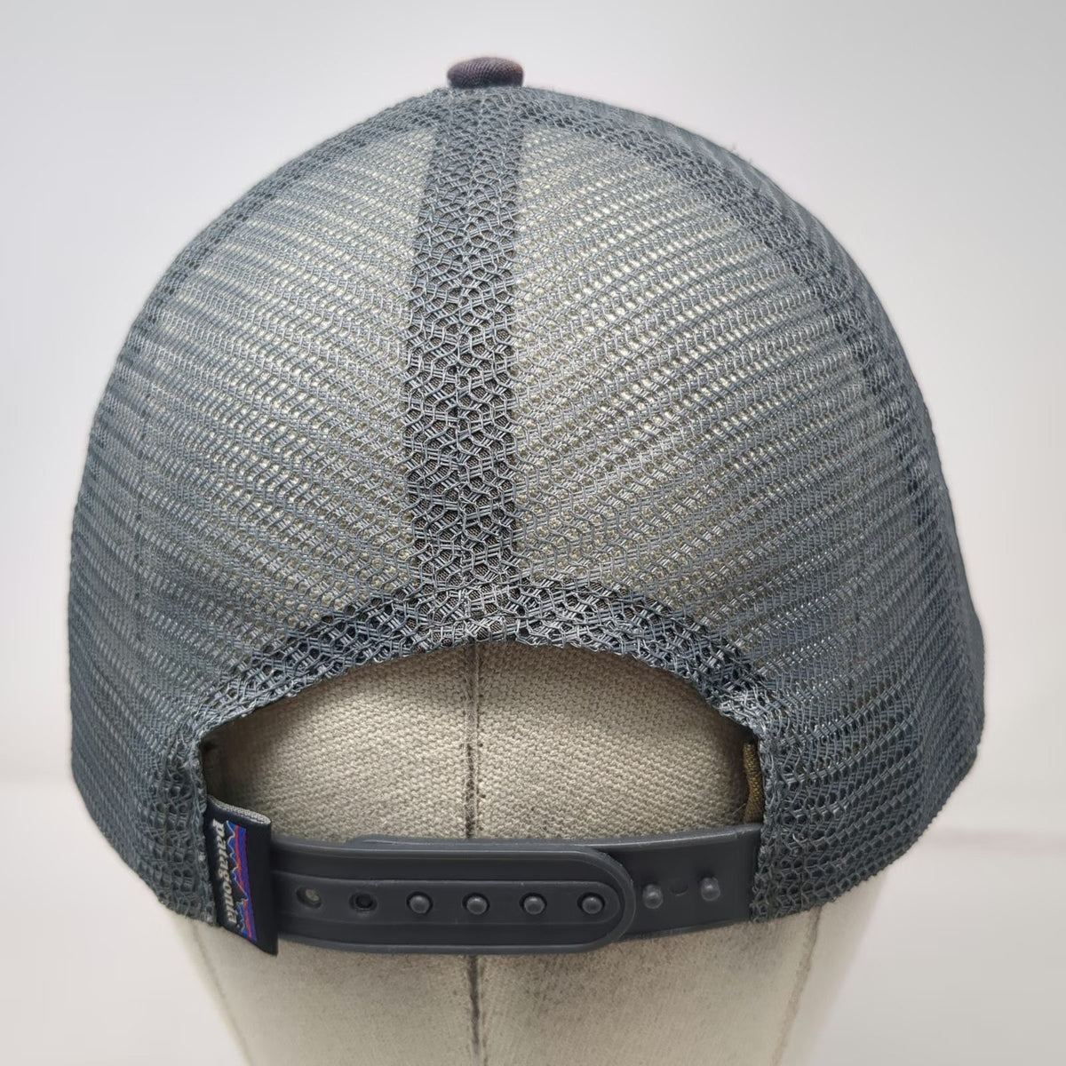 Patagonia Trucker Hat Blue One Size Bison Skyline Mountain Mesh Snapback