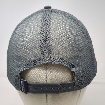 Patagonia Trucker Hat Blue One Size Bison Skyline Mountain Mesh Snapback