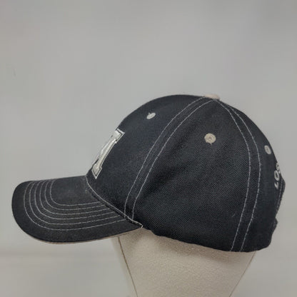 LA Los Angeles Strapback Hat Black OSFA Embroidered Adjustable 6 Panel