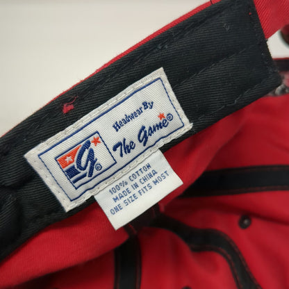 The Game Baseball Cap Red One Size YMCA 1844 Spirit Mind Body Strapback Hat