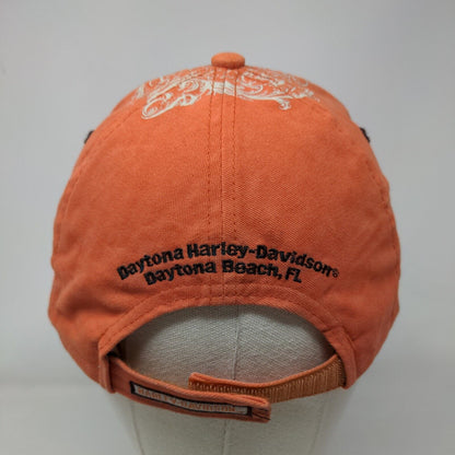 Harley-Davidson Daytona Strapback Hat Orange One Size Embroidered