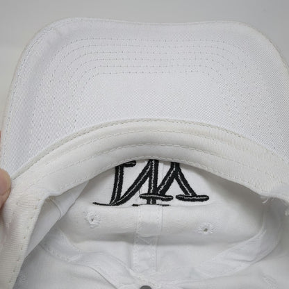 Baseball Cap White One Size NY New York Embroidered Slideback Adjustable Hat