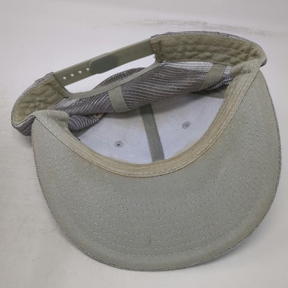 Decky Trucker Hat Gray One Size Sno Planks Mountain Patch Mesh Snapback Logo Cap