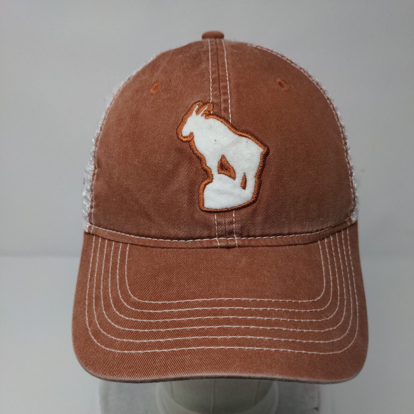 Ahead Strapback Mesh Back Trucker Hat Brown Extreme Fit Stanley ID