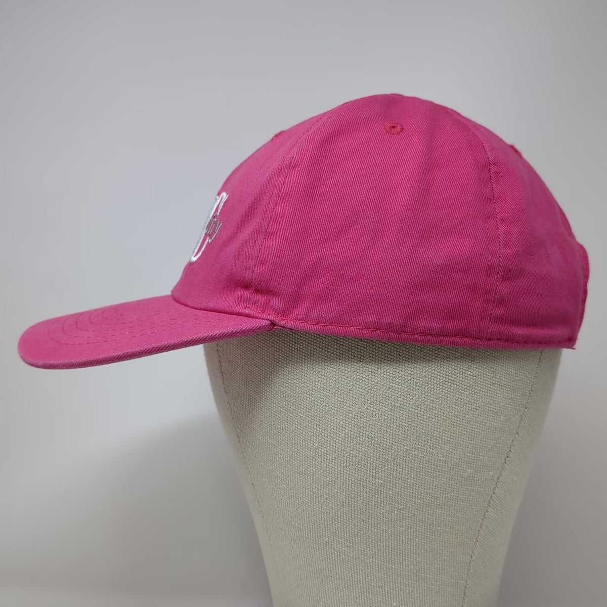 Newhattan Baseball Cap Pink One Size NYC Embroidery Slideback 100% Cotton Hat