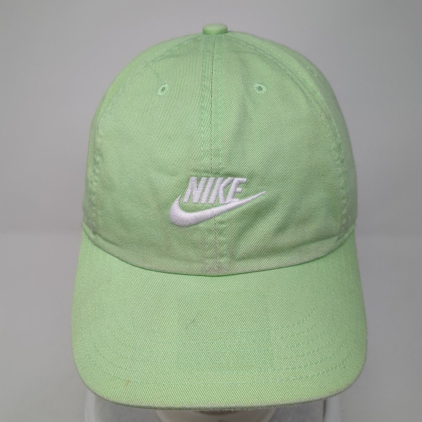 Nike Swoosh Slideback Hat Green One Size Adjustable Embroidered 6 Panel