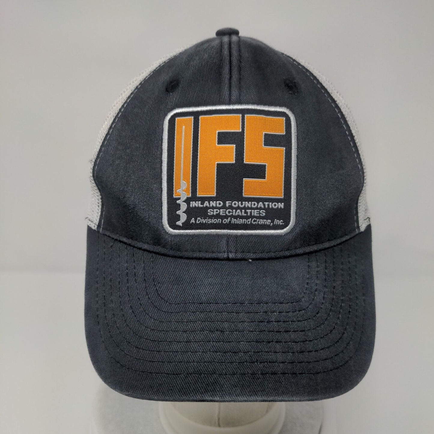 IFS Inland Foundation Specialties Snapback Trucker Hat Blue OS Mesh Back 6 Panel