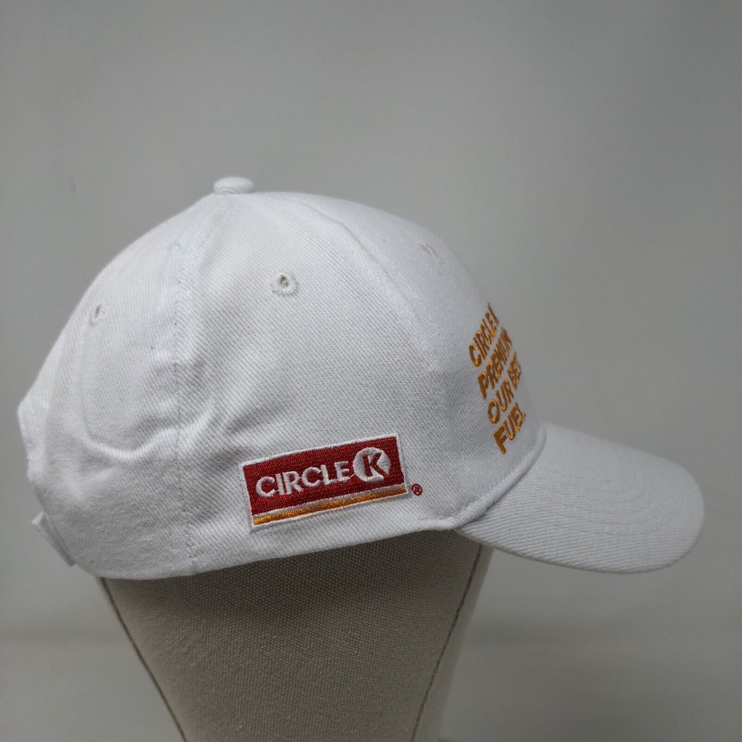 Circle K Premium Our Best Fuel Strapback Hat White One Size Embroidered