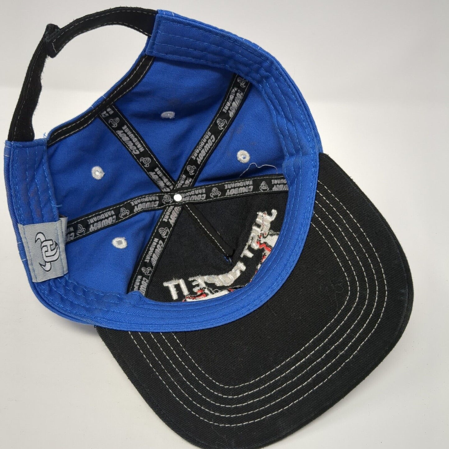 Just Rope It Strapback Hat Blue Youth One Size Adjustable Cowboy Hardware