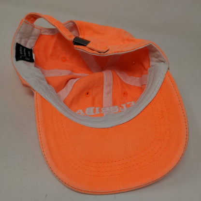Florida Slideback Hat Orange OSFM Embroidered Adjustable Magu Distributors