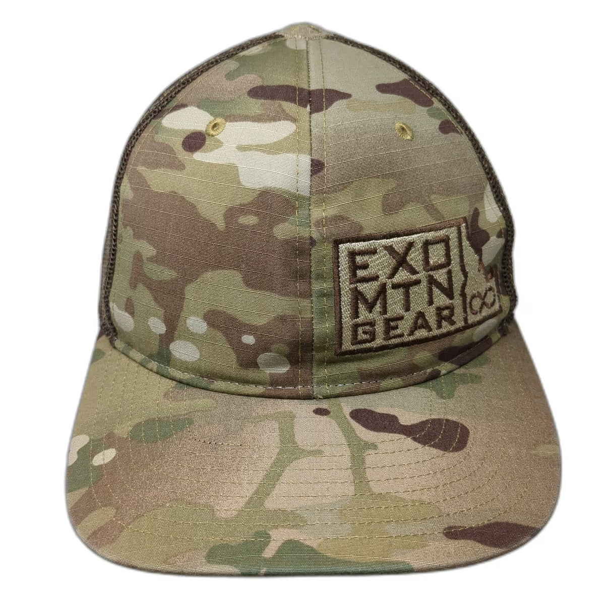 Richardson Trucker Hat Green Camo One Size Multicam Mesh Back Exo Mtn Gear hat