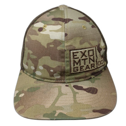 Richardson Trucker Hat Green Camo One Size Multicam Mesh Back Exo Mtn Gear hat