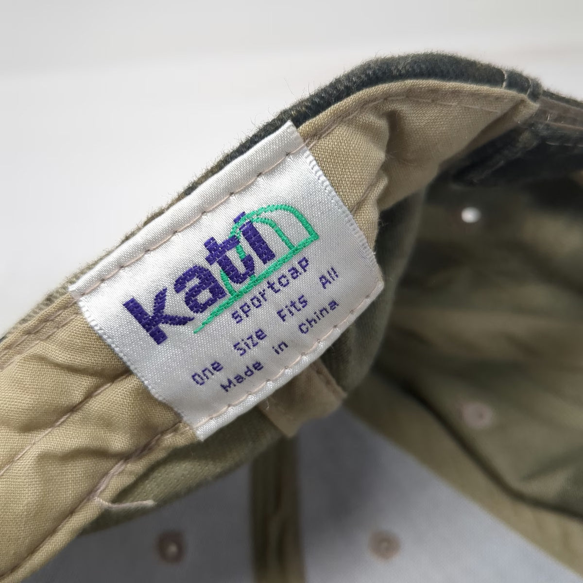 Kati Baseball Cap Green One Size Camo Logo Farm Bureau Financial Services Hat