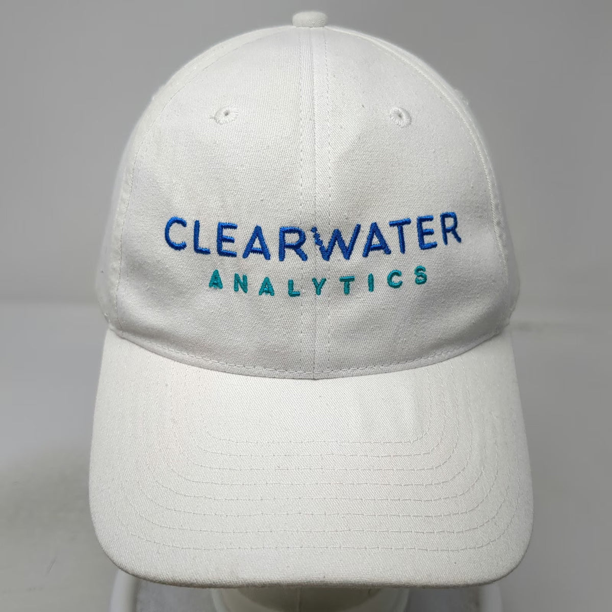 Hit Baseball Cap White One Size Clearwater Analytics Cotton Strapback Hat Tech