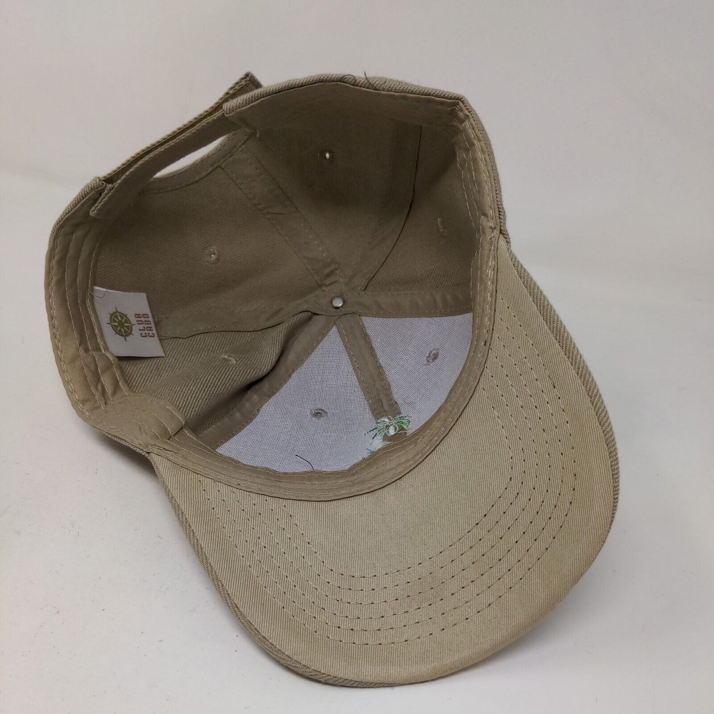 Club Cabo Men's Strapback Hat Tan Size OS Embroidered Costa Maya Mexico Logo