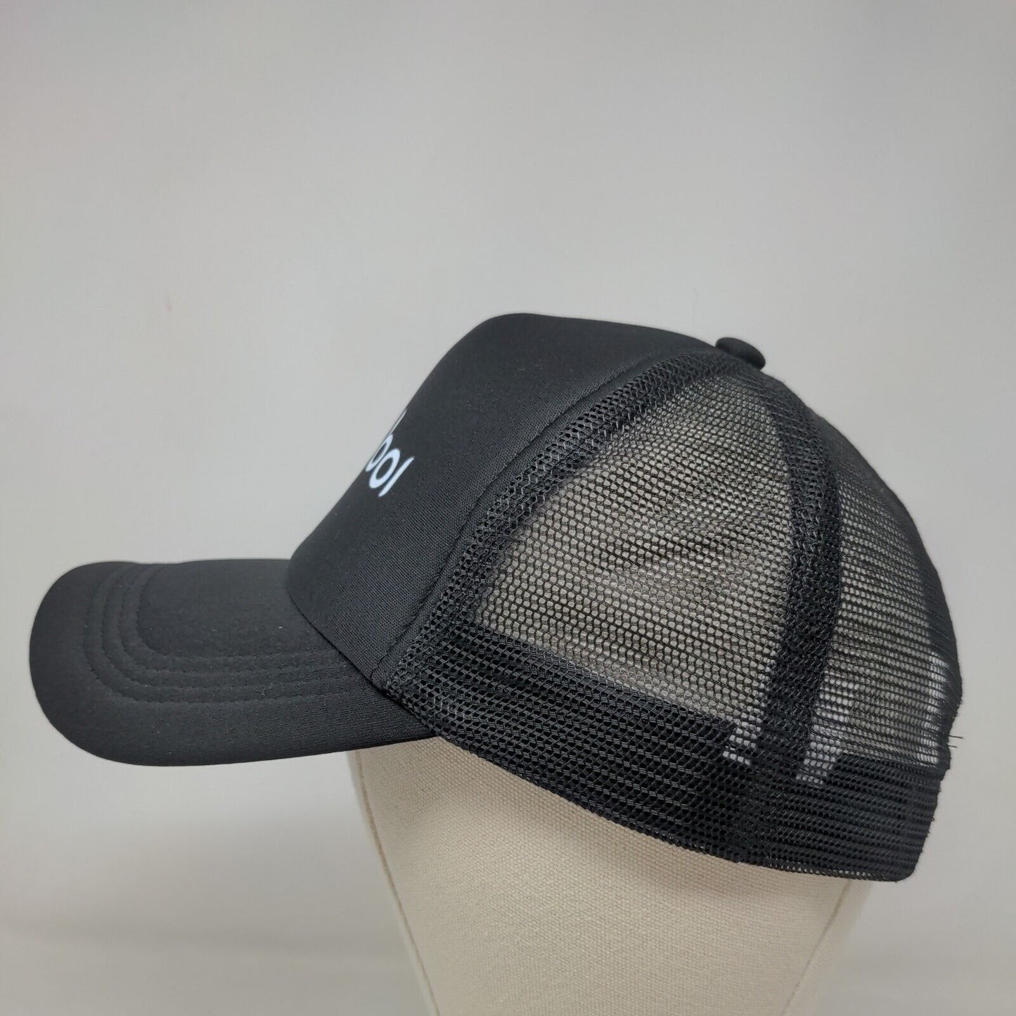 Big Boi Men's Snapback Mesh Back Trucker Hat Black Graphic Logo 100% Polyester