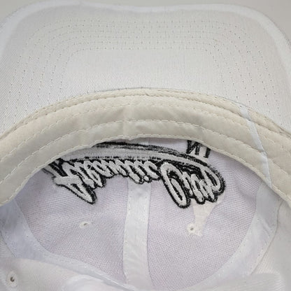 White Atlantic City NJ One Size Baseball Cap Hat Embroidered Adjustable Strap