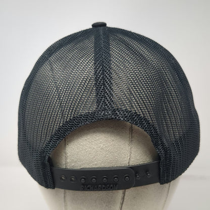 Richardson Trucker Hat Black One Size Pallmann Mesh Back Snapback Yellow White