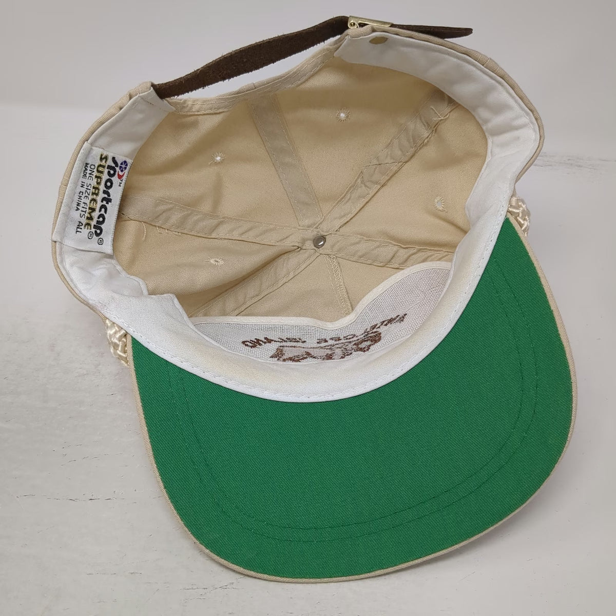 Sportcap Supreme 5 Panel Beige One Size Hat Antelope Island Bison Round-Up Rope