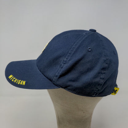 Top of the World Men's Slideback Hat Blue Adjustable Embroidered Michigan Logo