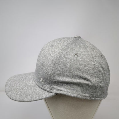 Russell Baseball Cap Gray XL Fitted Stretch Heathered Curved Brim Logo Hat