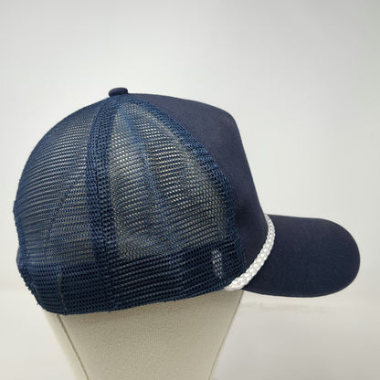 Cobra Trucker Hat Blue One Size Outside Lands Music Festival Rope Mesh Snapback