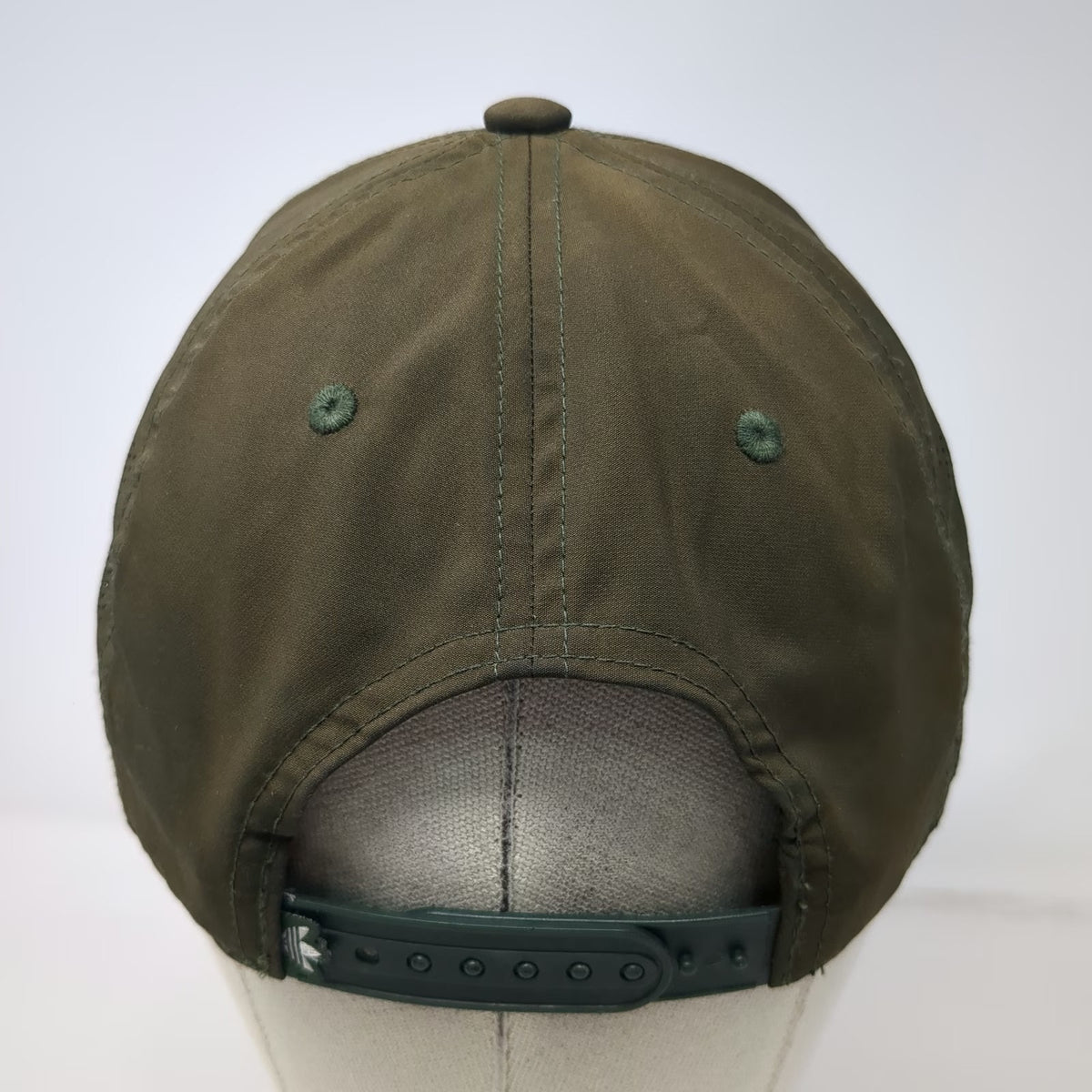 Adidas Snapback Green Hat One Size Laser Cut Vents Trefoil Logo OSFM Polyester