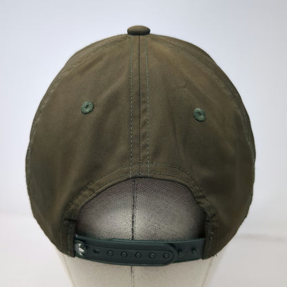 Adidas Snapback Green Hat One Size Laser Cut Vents Trefoil Logo OSFM Polyester