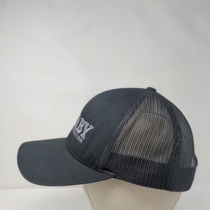 Irby Excavation Snapback Trucker Hat Black OS Adjustable Mesh Back Richardson