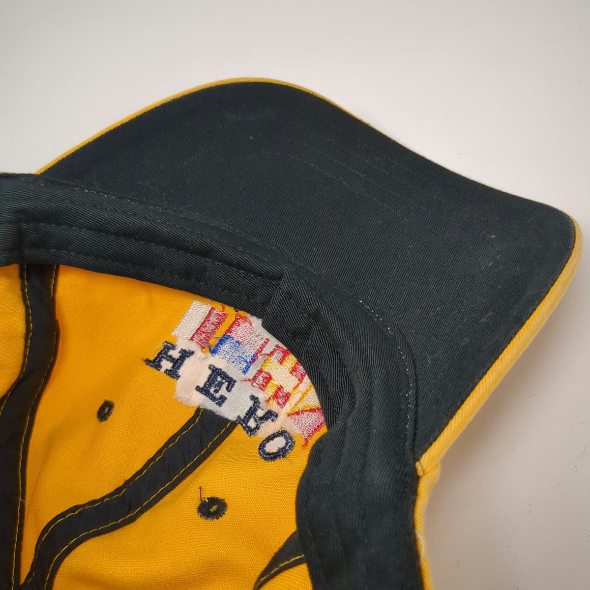 HYP Baseball Cap Yellow One Size Side Pocket North Hero Vermont Nautical Hat