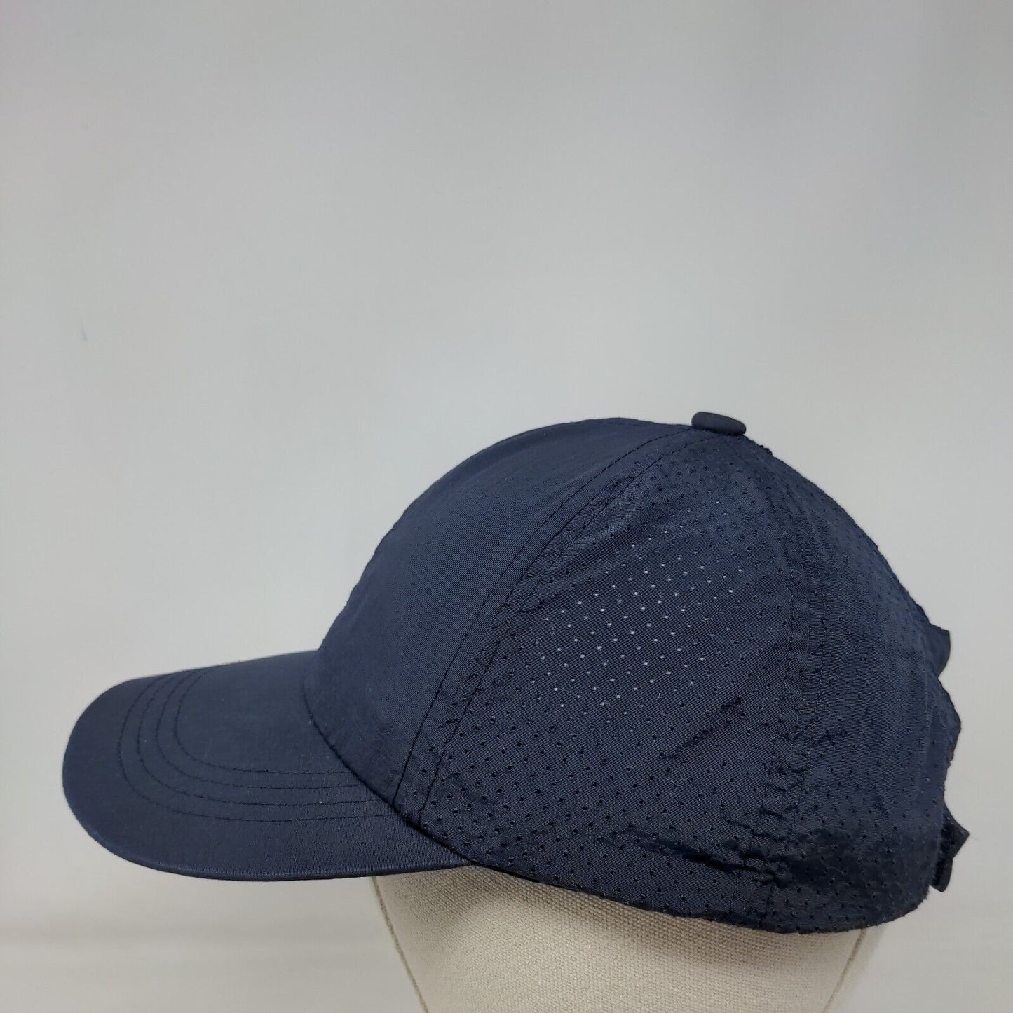 Unbranded Strapback Hat Ponytail Blue 58cm Adjustable Solid Blank