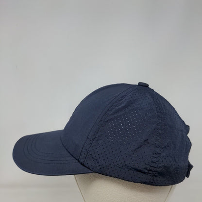Unbranded Strapback Hat Ponytail Blue 58cm Adjustable Solid Blank
